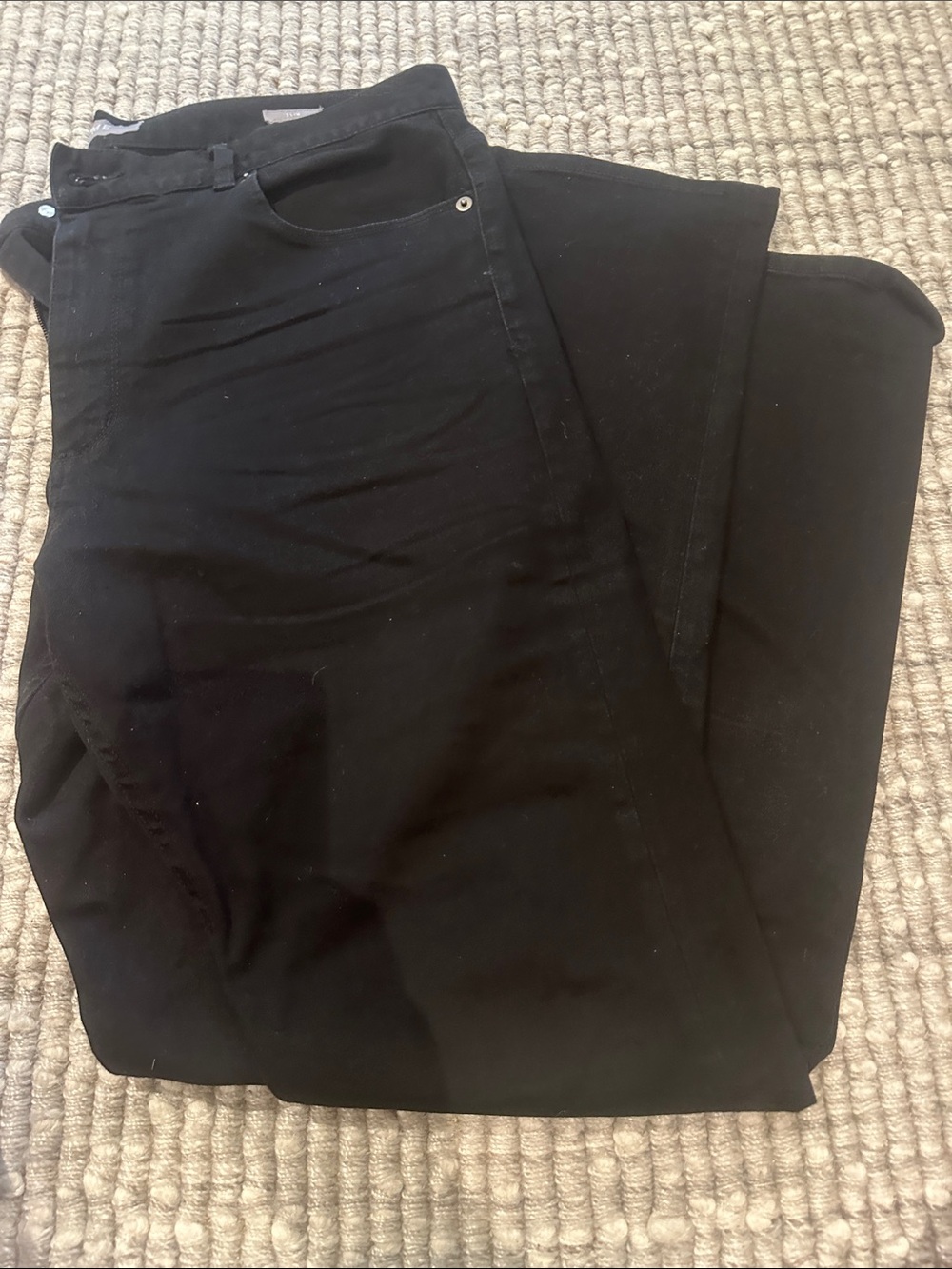 Black Straight-Leg Pants